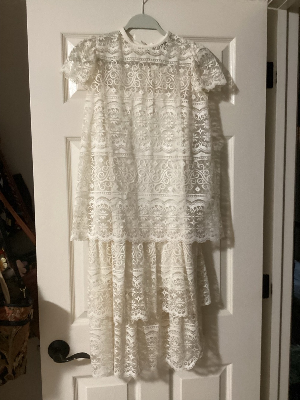 Vintage White Lace Slip Dress W/ Top by GlenRob - Picture 2 of 6